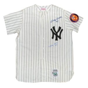 Mickey Mantle Autographed 1952 Mitchell & Ness #7 Flannel Jersey