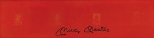 Mickey Mantle Autographed 1952 Topps Reprint Press Plate