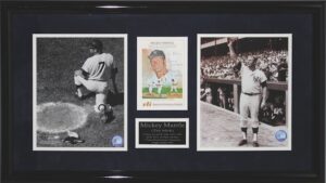 Mickey Mantle Autographed and Framed Photos