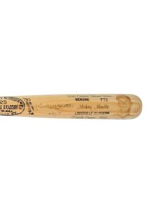 Mickey Mantle Autographed Career Milestones Limited Edition Bat