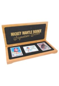 Mickey Mantle Autographed Ceramic Rookie Card Set