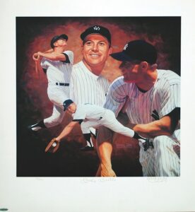 Mickey Mantle Autographed Danny Day Lithograph