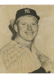 Mickey Mantle Autographed & Inscribed 8×10 Photo