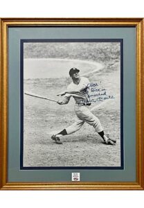 Mickey Mantle Autographed & Inscribed “Ouch! My Dick Is Smashed” Large Format Photo