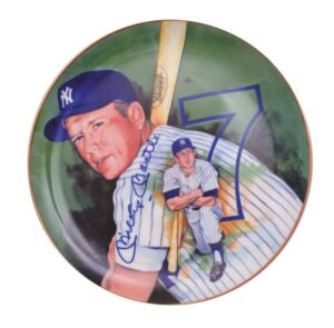 Mickey Mantle Autographed Limited Edition Plate