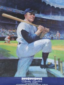 Mickey Mantle Autographed Oversized Restaurant Poster