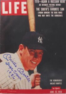 Mickey Mantle Autographed Photo Inscribed “Triple Crown 1956”