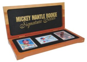 Mickey Mantle Autographed Porcelain Rookie Card Set