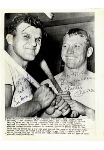 Mickey Mantle & Bill “Moose” Skowron Dual-Autographed Original 8×10 Wire Photo