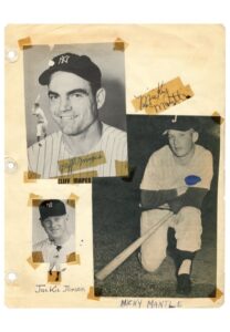 Mickey Mantle & Cliff Mapes Autographed Scrapbook Page