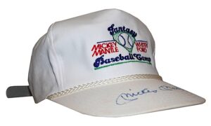 Mickey Mantle Fantasy Baseball Camp Worn & Autographed Cap