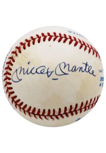 Mickey Mantle, Frank Robinson, Harmon Killebrew Multi-Signed Baseball