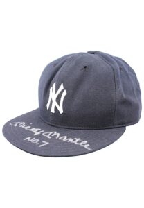 Mickey Mantle New York Yankees Autographed & Inscribed “No. 7” Cap