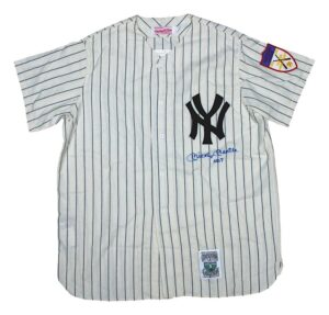 Mickey Mantle “No. 7” Autographed 1951 New York Yankees Mitchell & Ness Home Pinstripe Flannel Jersey