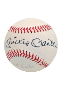 Mickey Mantle & Roger Maris Autographed Baseball