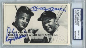 Mickey Mantle & Roger Maris Autographed Trading Card