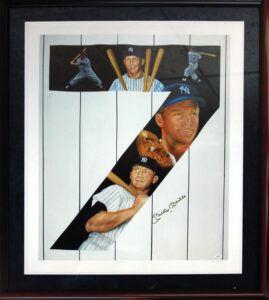 Mickey Mantle Signed Framed Limited Edition Lithograph