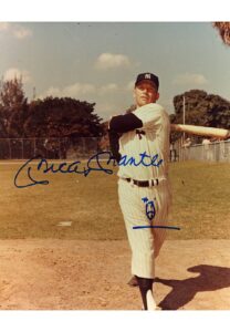 Mickey Mantle Signed & Inscribed #7 Photo With Explicit Below The Belt Sketch