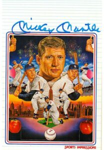 Mickey Mantle Single-Signed 4×6 “Sports Impressions” Card