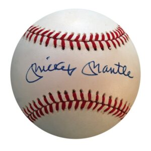 Mickey Mantle Single Signed Baseball