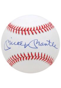 Mickey Mantle Single-Signed Baseball