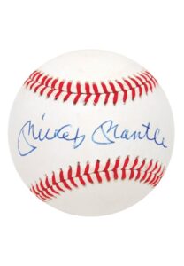 Mickey Mantle Single-Signed Baseball