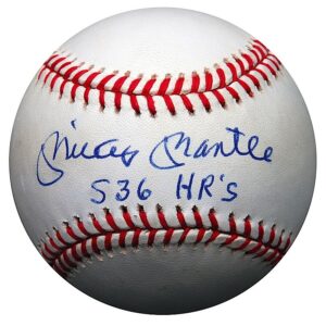 Mickey Mantle Single-Signed Baseball Inscribed “536 HRs”