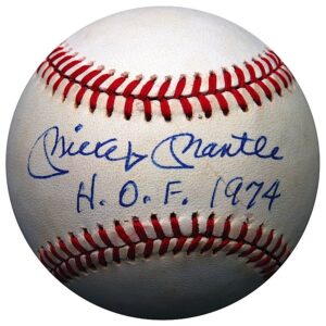 Mickey Mantle Single-Signed Baseball Inscribed “HOF 1974”