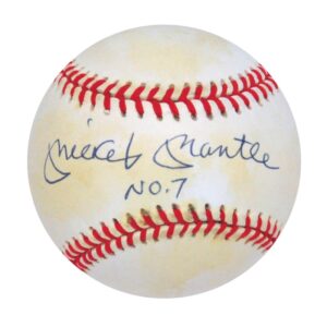 Mickey Mantle Single-Signed Baseball Inscribed “No. 7”