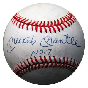 Mickey Mantle Single-Signed Baseball Inscribed “NO 7”