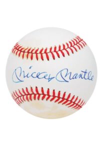 Mickey Mantle Single Signed Baseballs