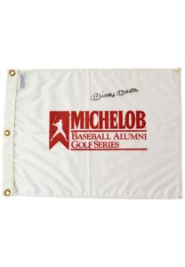 Mickey Mantle Single-Signed “Michelob Baseball Alumni Golf Series” Golf Flag