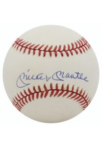 Mickey Mantle Single-Signed OAL Baseball