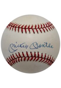 Mickey Mantle Single-Signed OAL Baseball