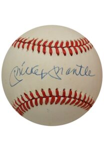 Mickey Mantle Single-Signed OAL Baseball