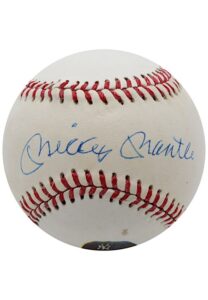 Mickey Mantle Single-Signed Portrait Ball