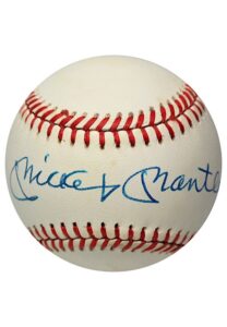 Mickey Mantle Single-Signed Rawlings OAL Baseball