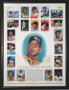 Mickey Mantle Topps Commemorative Limited Edition Card Sheet