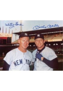 Mickey Mantle & Whitey Ford Autographed 8×10″ Photo