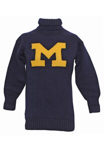 Mid 1910s Karl Staatz University of Michigan Player-Worn Varsity Football Sweater