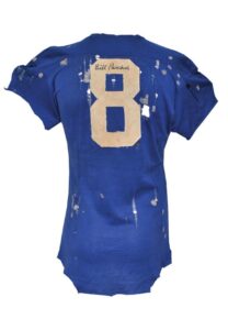 Mid 1940s Bill Paschal New York Giants Game-Used & Autographed Home Jersey