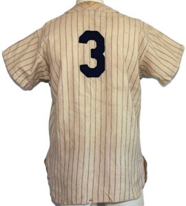 Mid-1940s Bud Metheny NY Yankees Game-Used #3 Home Flannel Jersey