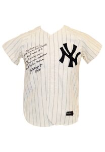 Mid 1950 Joe DiMaggio Jr. New York Yankees Father-Son Day Worn & Autographed Flannel Jersey