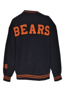 Mid 1950s Chicago Bears Worn Sideline Sweater Attributed To George Blanda