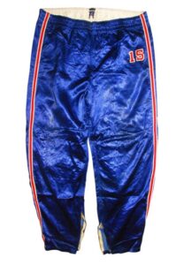 Mid 1950s Detroit Pistons #15 Worn Satin Warm-Up Pants