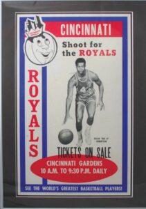 Mid 1960s Framed Cincinnati Royals Team Broadside with Oscar Robertson