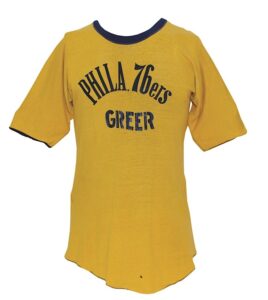 Mid 1960’s Hal Greer Philadelphia 76ers Worn Reversible Practice T-Shirt