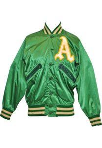 Mid 1960s Kansas City Athletics Player-Worn Green Satin Jacket