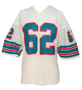 Mid 1970s Jim Langer Miami Dolphins Game-Used Road Jersey