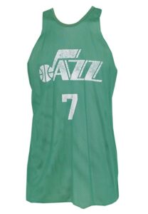 Mid 1970’s Pistol Pete Maravich Utah Jazz Worn Reversible Practice Jersey 